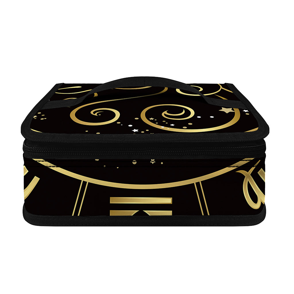 Gold And Black Aries Sign Print Small Lunch Bag