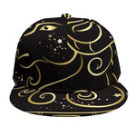 Gold And Black Aries Sign Print Snapback Cap
