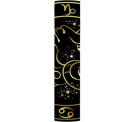Gold And Black Aries Sign Print Table Runner