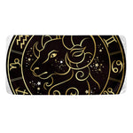Gold And Black Aries Sign Print Towel