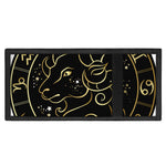 Gold And Black Aries Sign Print Trifold Wallet