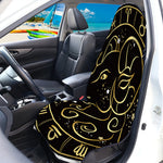 Gold And Black Aries Sign Print Waterproof Car Seat Cover