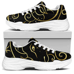 Gold And Black Aries Sign Print White Chunky Shoes
