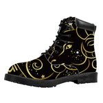 Gold And Black Aries Sign Print Work Boots