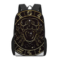 Gold And Black Cancer Sign Print 17 Inch Backpack