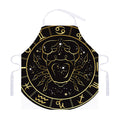Gold And Black Cancer Sign Print Adjustable Apron