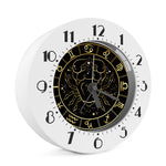 Gold And Black Cancer Sign Print Alarm Clock