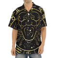 Gold And Black Cancer Sign Print Aloha Shirt
