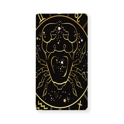 Gold And Black Cancer Sign Print Baby Crib Sheet