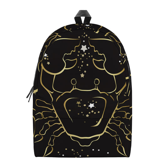 Gold And Black Cancer Sign Print Backpack
