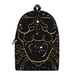 Gold And Black Cancer Sign Print Backpack