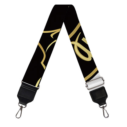 Gold And Black Cancer Sign Print Bag Strap