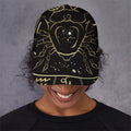 Gold And Black Cancer Sign Print Baseball Cap