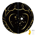 Gold And Black Cancer Sign Print Basketball