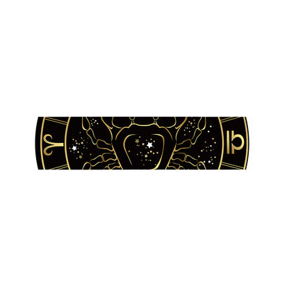 Gold And Black Cancer Sign Print Bed Runner