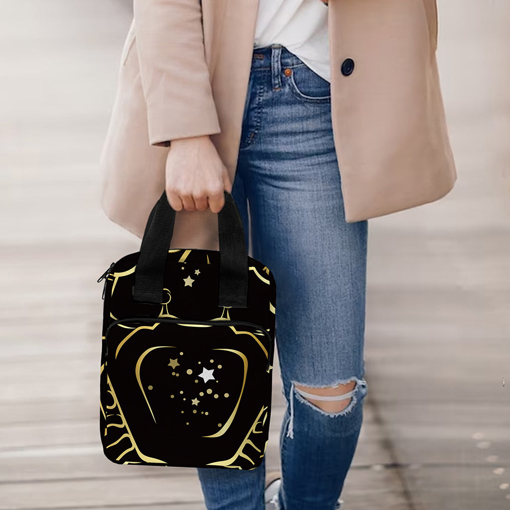 Gold And Black Cancer Sign Print Bible Tote Bag