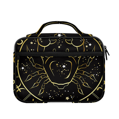 Gold And Black Cancer Sign Print Briefcase Bible Bag