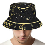 Gold And Black Cancer Sign Print Bucket Hat
