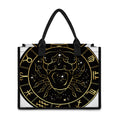 Gold And Black Cancer Sign Print Canvas Tote Bag
