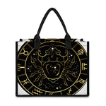 Gold And Black Cancer Sign Print Canvas Tote Bag