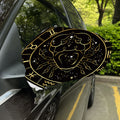 Gold And Black Cancer Sign Print Car Side Mirror Covers