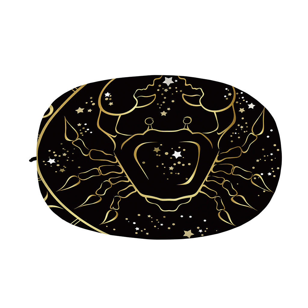 Gold And Black Cancer Sign Print Car Side Mirror Covers