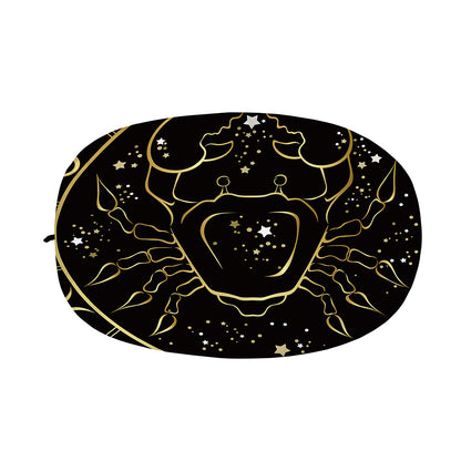 Gold And Black Cancer Sign Print Car Side Mirror Covers