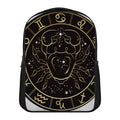 Gold And Black Cancer Sign Print Casual Backpack