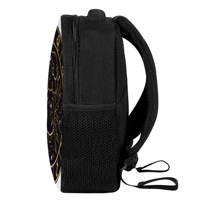 Gold And Black Cancer Sign Print Casual Backpack