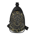 Gold And Black Cancer Sign Print Sling Bag