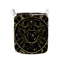 Gold And Black Cancer Sign Print Collapsible Laundry Basket
