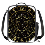 Gold And Black Cancer Sign Print Crossbody Lunch Bag