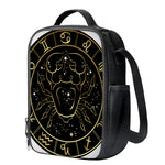 Gold And Black Cancer Sign Print Crossbody Lunch Bag