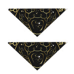 Gold And Black Cancer Sign Print Dog Bandana
