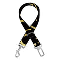 Gold And Black Cancer Sign Print Dog Seat Belt