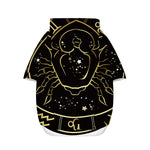 Gold And Black Cancer Sign Print Dog Zip Up Hoodie