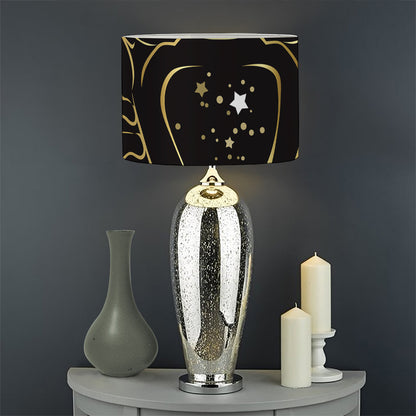 Gold And Black Cancer Sign Print Drum Lamp Shade