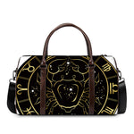 Gold And Black Cancer Sign Print Duffle Bag