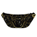 Gold And Black Cancer Sign Print Fanny Pack