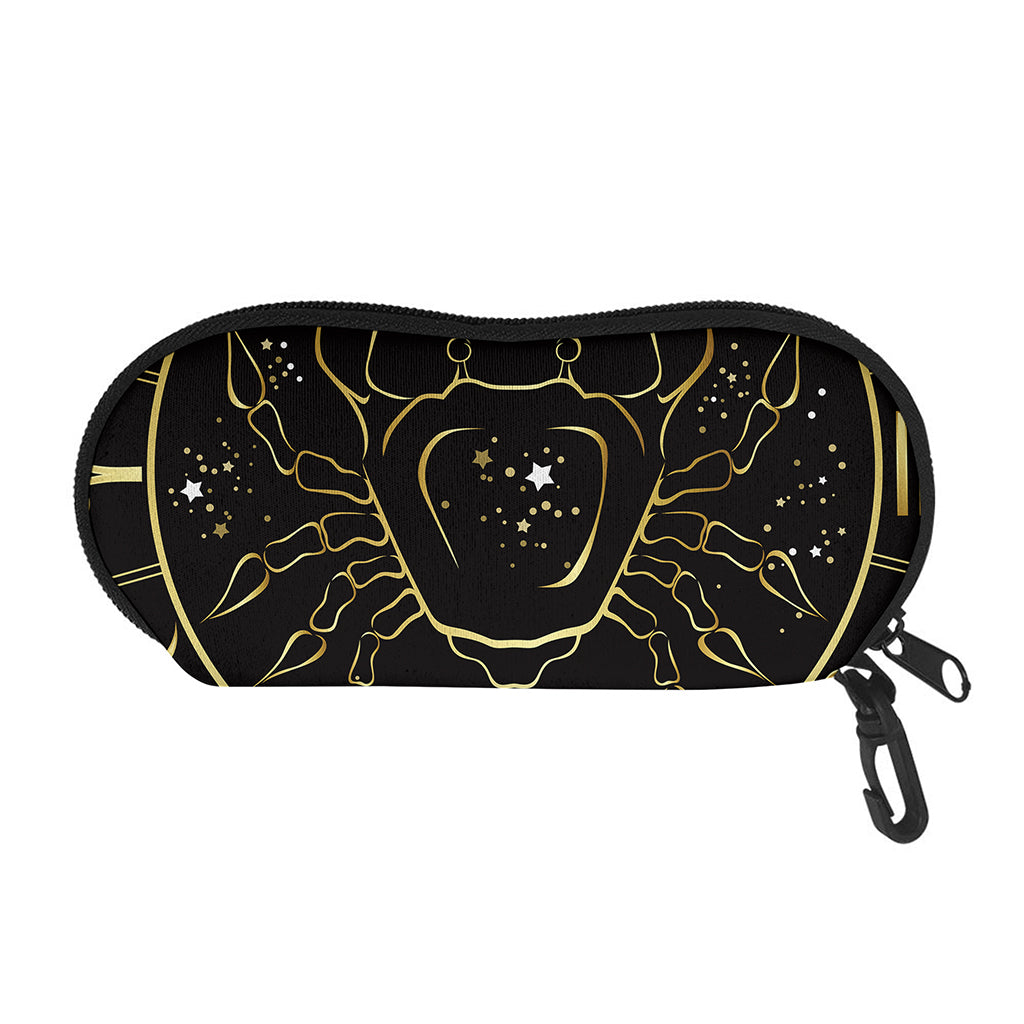 Gold And Black Cancer Sign Print Glasses Case