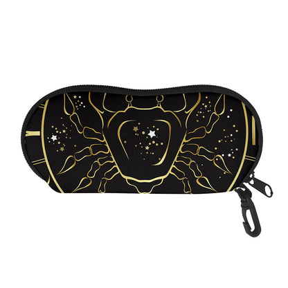 Gold And Black Cancer Sign Print Glasses Case