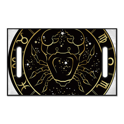 Gold And Black Cancer Sign Print Golf Cart Seat Cover