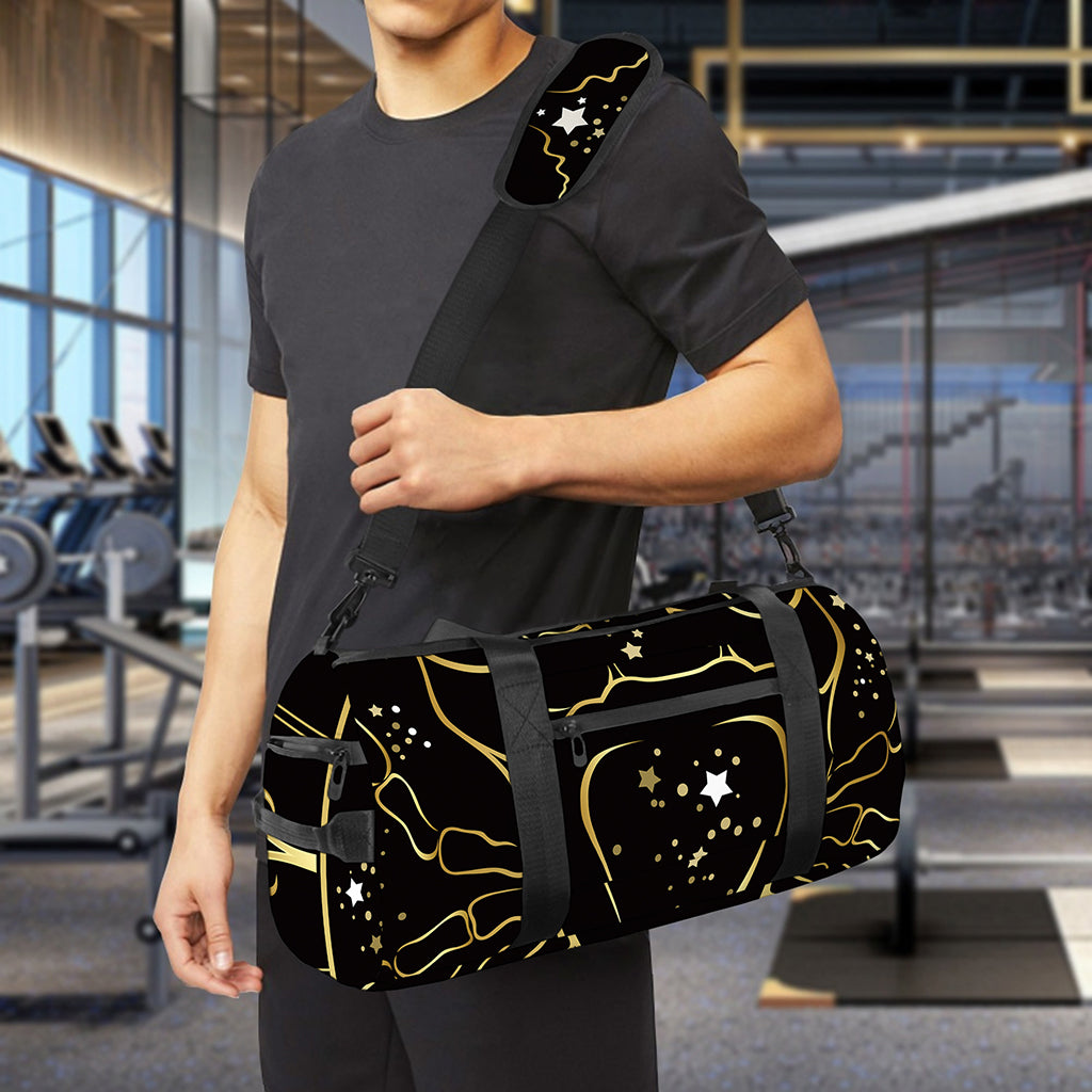 Gold And Black Cancer Sign Print Gym Bag