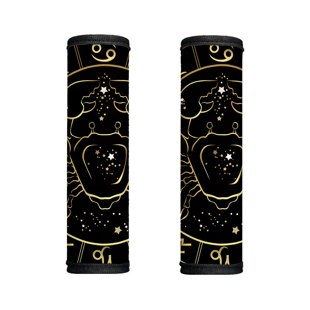 Gold And Black Cancer Sign Print Handle Covers