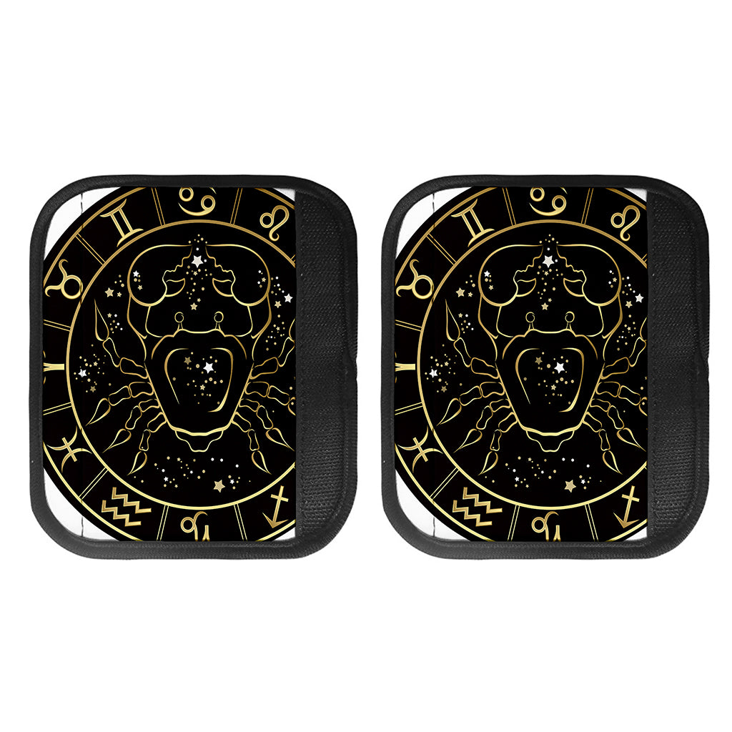 Gold And Black Cancer Sign Print Handle Covers
