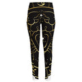 Gold And Black Cancer Sign Print High-Waisted Pocket Leggings