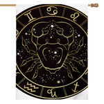 Gold And Black Cancer Sign Print House Flag