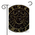 Gold And Black Cancer Sign Print House Flag