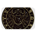 Gold And Black Cancer Sign Print Indoor Door Mat