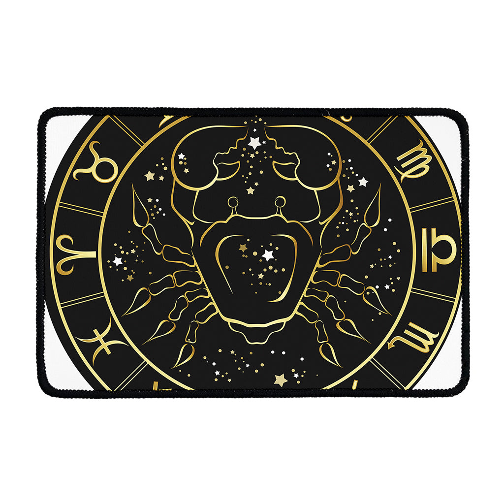 Gold And Black Cancer Sign Print Kitchen Mat